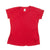 Women's Flashdry short-sleeve shirt, red crew neck; small logo on sleeve