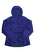 The Big Agnes Womens Larkspur Jacket is a blue, eco-friendly insulated coat with a front zipper, long sleeves, and an upper left arm patch, shown flat on a white background.
