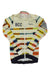 Long sleeve cycling jersey, RCC logo and Rapha mark, multicolor stripe design