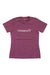 Women's cotton T-shirt, plum purple; Norrona chest graphic