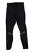 The Louis Garneau Men's Optimum Mat 2 Tight in black features mesh panels at the knees and moisture-wicking fabric, shown lying flat on a white background.