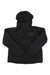 A black Columbia Womens Outer West Interchange Thermal Coil Jacket featuring long sleeves, synthetic insulation, a subtle textured pattern, and zip front, displayed on a white background.