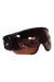 The Julbo Sniper EVO L Goggles feature a wraparound black frame with a logo on the temple and dark, reddish-brown photochromic lenses that adapt to changing light, with visible reflective glare on their surface.