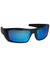 Oakley Gascan polarized sunglasses, matte black frame, blue reflective lenses