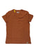 Women's lightweight V-neck T-shirt, terracotta brown, relaxed fit, short sleeves