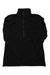 The Eider Womens Way 1/2 Zip Top is a long-sleeve black hiking pullover with a high collar, perfect as a fleece layer for outdoor activities. It is shown laid flat on a white background.