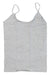 The Boody Womens Cami is a light gray cami for women, featuring thin spaghetti straps and a scoop neckline. Made from eco-friendly fabric, it offers comfortable, all-day wear.