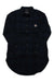 The Carhartt Womens Rugged Flex Relaxed Fit Midweight Flannel LS Plaid Tunic is a long-sleeve plaid button-up with a collar, buttoned cuffs, left chest logo patch, and stretch fabric for comfort.