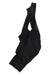 A pair of black Rapha Mens Pro Team Bib Shorts II - Regular with straps, race-grade chamois, subtle branding, and a minimalist design is laid flat on a white background.