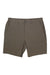 The Free Fly Men's Latitude 7.5 Inch Short in khaki, featuring belt loops, a button closure, UV protection, and side pockets, is displayed laid flat on a white background.