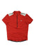 Men's cycling jersey: red short-sleeve half-zip with logo and contrast collar