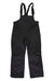 Pinnacle Bib Ski Pants—black, insulated bibs with adjustable shoulder straps, front zipper, and side zippered pockets—laid flat on a white background; perfect for men's alpine adventures.