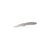 Kershaw leek knife with silver folding blade and gray handle, side view