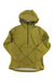The Black Diamond Women's Stormline Stretch Anorak Jacket is a light olive-green, waterproof climbing jacket featuring a half-zip front, long sleeves, a small chest logo, and a stretch shell for flexible protection against the elements.