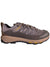 The Lacrosse Men's San Juan 3 Inch Boot features a brown and gray design with yellow accents, rugged abrasion-resistant sole, comfortable EVA midsole, lace-up closure, sturdy construction, and the Lacrosse logo in yellow on the side.