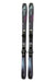 Atomic Maven Skis with Strive 10 Bindings, featuring a sleek black and purple gradient design highlighted by subtle blue and white accents.