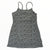 Women's tank dress, grey and dark geometric check print