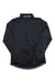 The Rapha Men's Classic Long Sleeve Jersey, a black zip-up cycling-inspired jacket with a mock neck and subtle reflective trim on the hem, is shown laid flat on a white background.