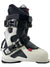 The Dahu Womens Ecorce 01 W90 Flex Ski Boot is a modern all-mountain boot with a white Grilamid shell, black adjustable buckles and cuff, plus a padded liner for secure foot and ankle support while skiing.