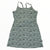 Women's tank dress, teal and dark geometric check print
