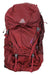 The Deva 70 Pack is a red, 70-liter Gregory backpack for women, with multiple compartments and straps. Featuring the DEVA 70 label on the front, it's ideal for hiking or travel.