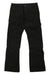 A pair of black Mens Brion II Pant, featuring front pockets and belt loops, laid flat on a white background—UPF 50+ outdoor pants crafted for comfort and protection.