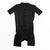 Black Pro Team aerosuit with short sleeves and front zipper, racing one-piece suit