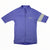 Women’s short-sleeve cycling jersey, full-zip, stand collar, blue with light sleeve stripe