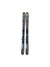A pair of Atomic Maven Skis with Strive 10 Bindings in black and dark red, placed side by side on a white background.
