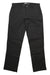 Men's relaxed-fit dark pants with zip fly and button closure