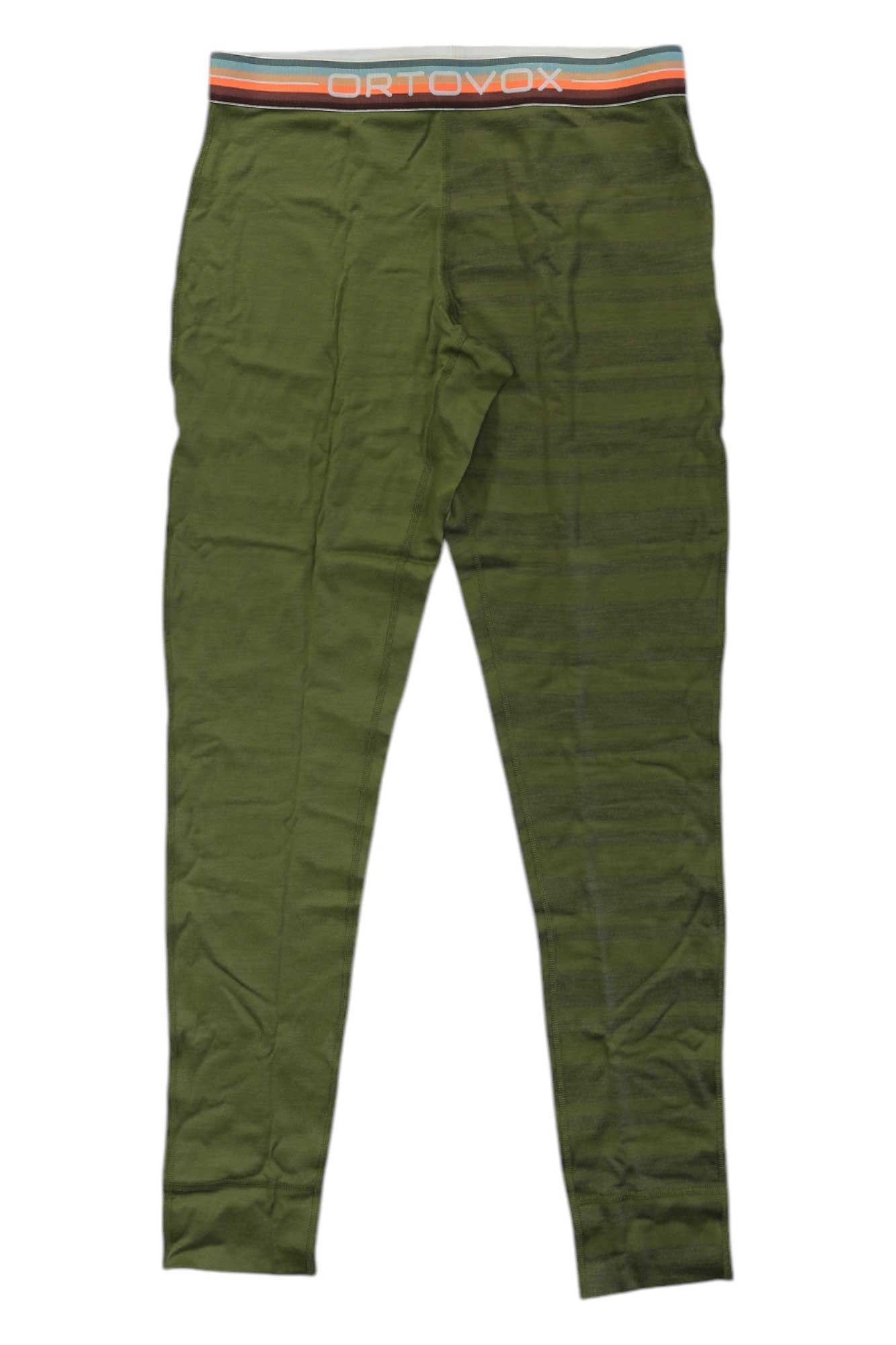 Ortovox womens long pant in olive green with elastic waistband and drawstring detail