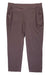 The Eddie Bauer Womens Departure Ankle Pant in taupe features an elastic waistband, side pockets, and moisture-wicking fabric, shown laid flat on a white background.