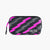 Muc-Off essentials case, black with pink lightning pattern and zippered front pocket