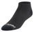 A single dark gray Pearl Izumi Transfer 1 Inch Sock with a black toe and heel, ribbed cuff, and white text on the toe. Made from recycled materials.