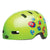 The Bell Children’s Lil Ripper Helmet is a bright green kids’ helmet with colorful cartoon monster faces in blue, red, and yellow, ventilation holes on top, black foam lining, and an adjustable fit for comfort and impact protection.