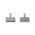 The Shimano G04S Metal Pad for mountain bikes is shown front and back—one side displays the friction material while the other features a metal backing plate with holes and engraved text.