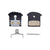 The Shimano J04C Metal Brake Pad set for hydraulic disc brakes is shown front and back, with a gray spring clip and silver cotter pin, all displayed on a white background.