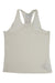 The Womens Wander Tank, in plain white with a small North Face logo on the upper left chest, features moisture-wicking fabric and UPF 50 protection, shown laid flat on a white background.