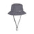 The Marmot Kodachrome Sun Hat is a gray, packable sun hat featuring a chin strap and two small ventilation eyelets on each side, with "Marmot" printed in white on the front.