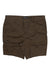 The Sherpa Mens Tenjing Short is a brown, knee-length hiking short featuring front pockets, a side zippered pocket, and a button closure at the waistband. The shorts are shown slightly wrinkled and laid flat on a white background.