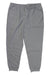 Women's gray jogger pants with elastic waistband, drawstring, tapered cuffs