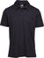 The North Face Mens Terrain Polo is a plain black, short-sleeve shirt with a collar, two buttons, and a small logo on the left chest. Its simple, classic design makes it a versatile choice.