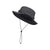 The North Face Class V Brimmer Hat, a dark gray wide-brim sun hat with an adjustable chin strap, ideal for hiking, is shown against a plain white background.