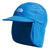 The North Face Kids' Class V Sunshield Hat is a bright blue hat made from recycled polyester with UPF 40+ protection, a long neck flap, and a white front logo for sun safety.