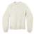 The Smartwool Women's Cozy Lodge Bell Sleeve Sweater is an ivory, long-sleeve top with ribbed cuffs, collar, and hem, shown laid flat on a white background.