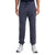 Men's merino pants in dark blue with elastic waistband and drawstring
