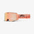 100% Snowcraft ski goggle with mirrored peach lens and orange frame