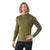 Smartwool merino 1/4 zip top, olive green long-sleeve knit with zip collar
