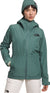 Women's insulated triclimate snow jacket, dark teal, full-zip with hood, logo chest