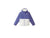 The North Face Girls Freedom Triclimate Jacket is a two-tone, hooded girls’ jacket with an insulated purple top and sleeves, a white bottom with two zippered pockets, and the North Face logo on the left chest for warmth and style.